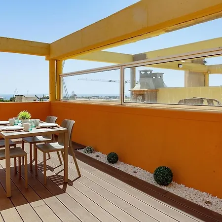 Апартаменты Flat & Oceanview Rooftop Албуфейра